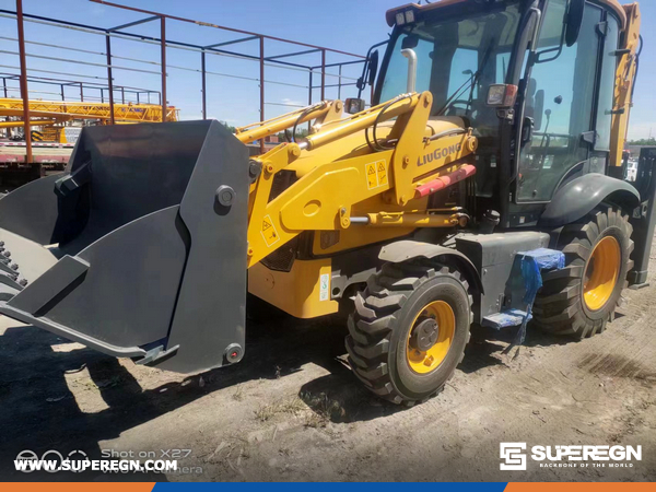 Kazakhstan - 2 Units SANY SY35U Crawler excavator & 1 LIUGONG Backhoe Loader & Spare Parts