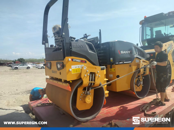 Kazakhstan - 1 Unit SHANTUI SD24-G XL Bulldozer & 1 SANY STR50C-8K Road Roller & 1 SANY STR100C-10C Road Roller